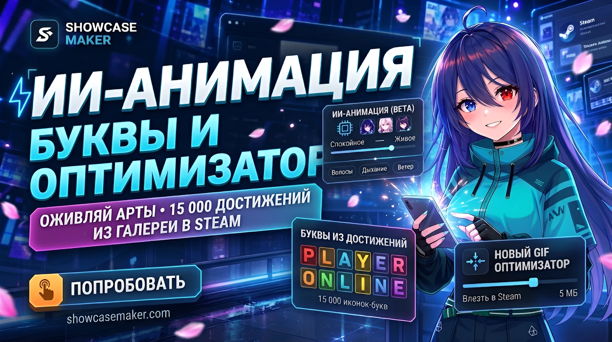 ИИ-анимация, «Буквы из достижений» и новый GIF оптимизатор