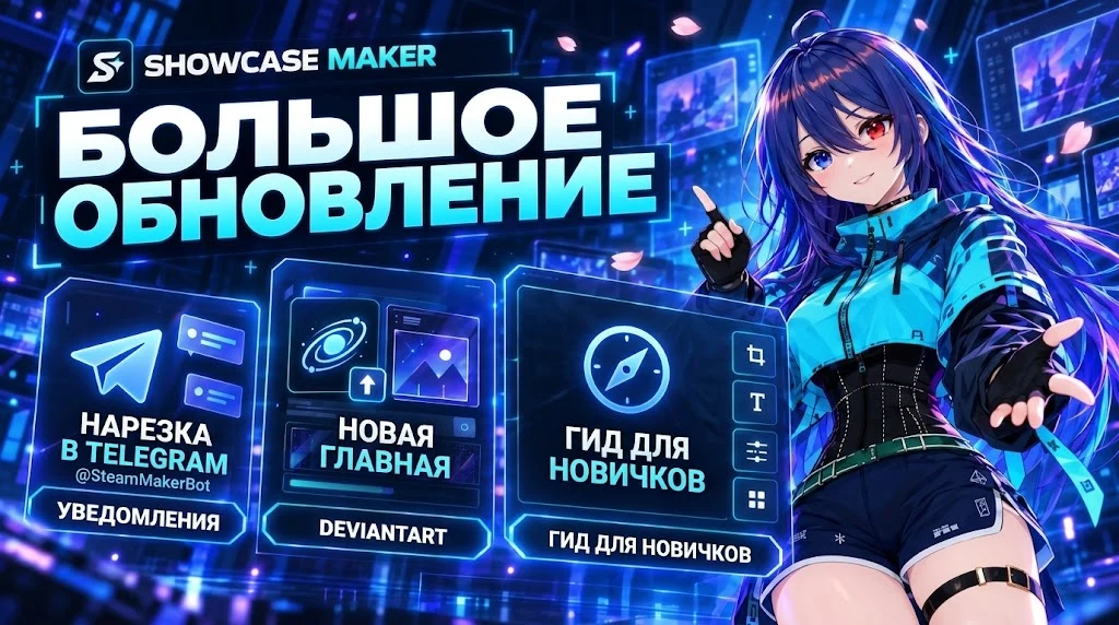Нарезка в Telegram, новая главная и помощь новичкам