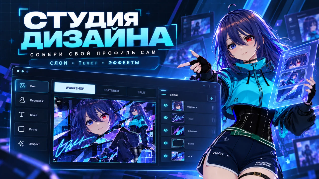 Новая студия «Создать дизайн»