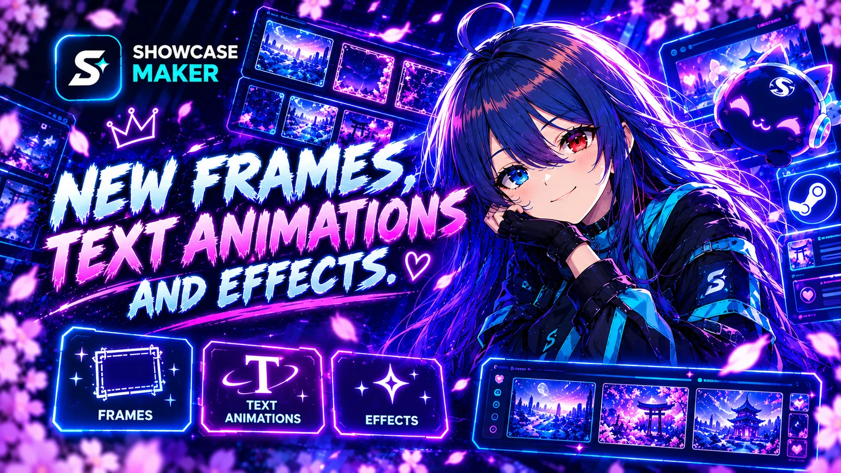 25 new frames, 28 effects and new text animations